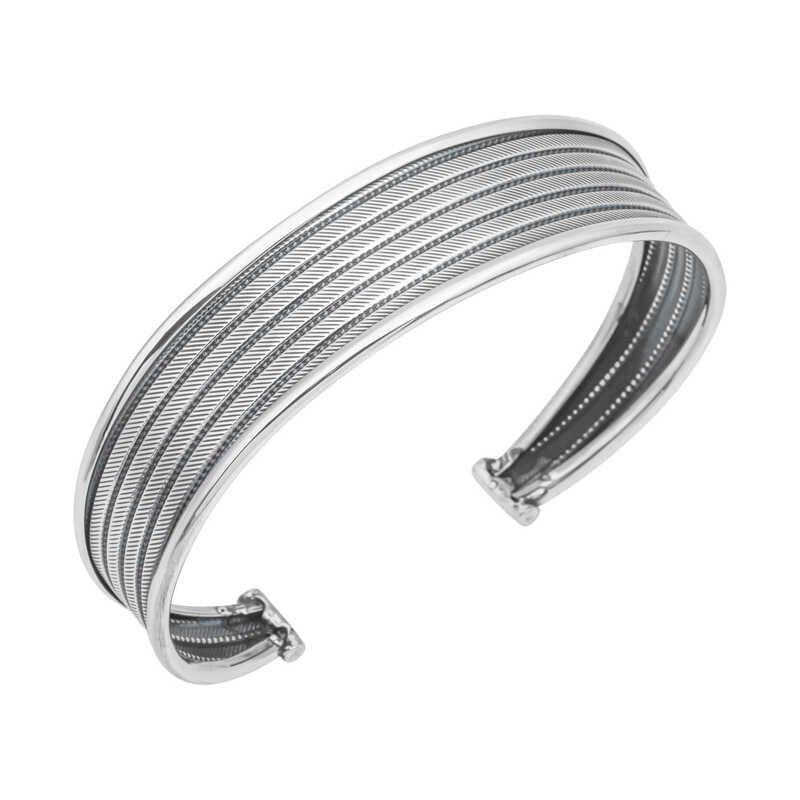 Bracelet pour femme en argent à motifs antiques