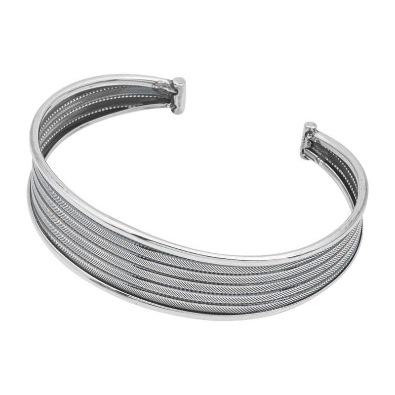 Bracelet pour femme en argent à motifs antiques