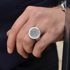 Bague pour homme en argent Esma-ul Husna