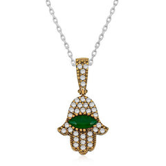 Silver Fatima Hand Authentic Women's Necklace