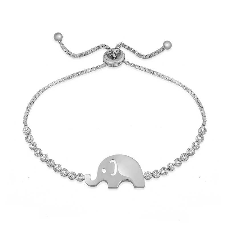Bracelet ascenseur éléphant en argent