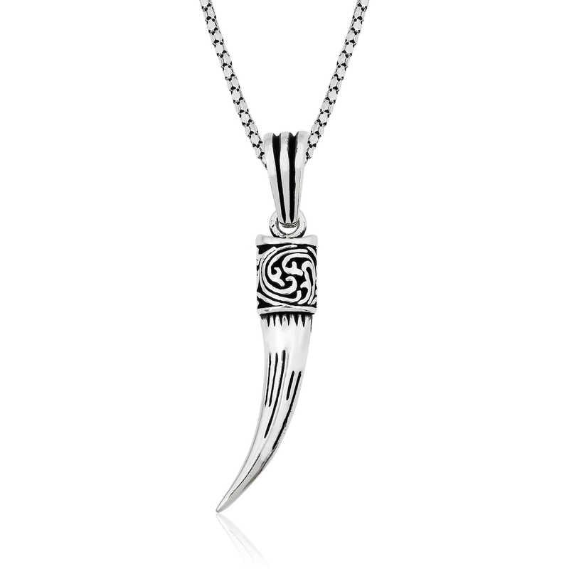Collier en argent et ivoire