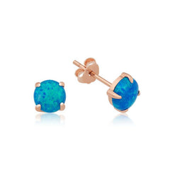 Silver Opal Stone Earrings
