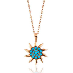 Silver Sun Necklace for Women