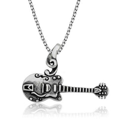 Collier guitare en argent