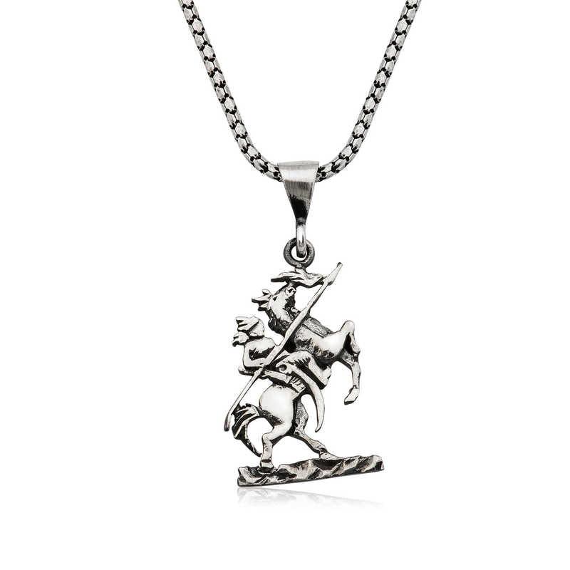 Collier cavalier Gokturk en argent
