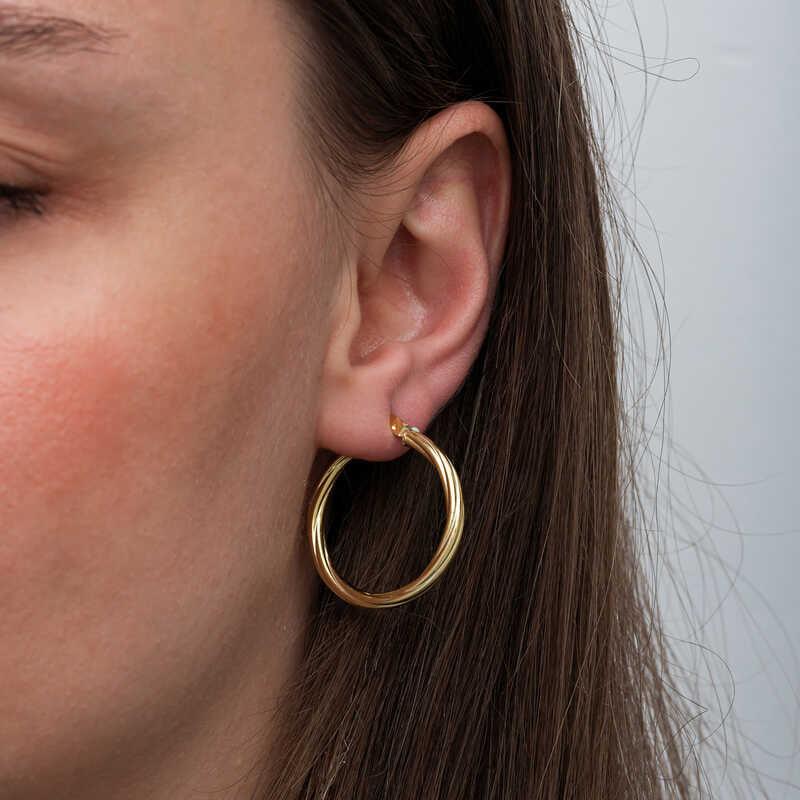 Silver Gold 3 mm Spiral Hollow Earring