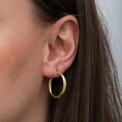 Silver Gold 3 mm Spiral Hollow Earring
