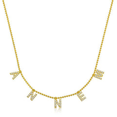 Silver Gold Mother Written Women's Necklace