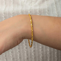 Bracelet double tour en argent et or pour femme 