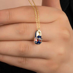 Silver Gold Boy's Shoes Women's Necklace