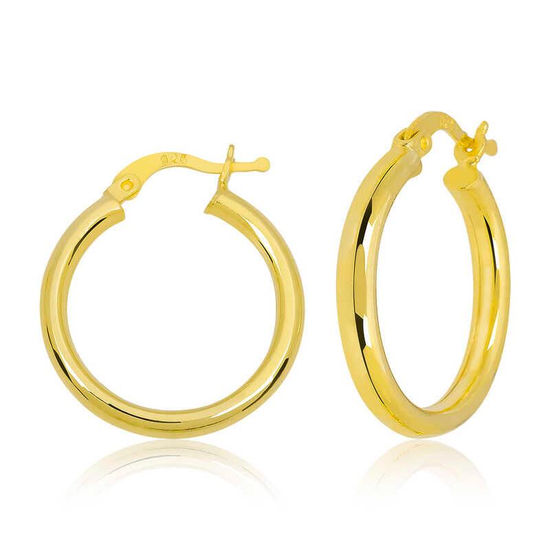 Silver Gold Hoop Women's Earring