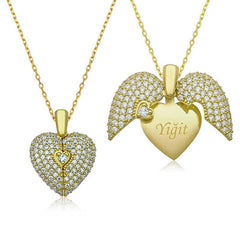 Silver Gold My Heart's Secret Necklace