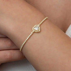 Silver Gold Heart Waterway Bracelet