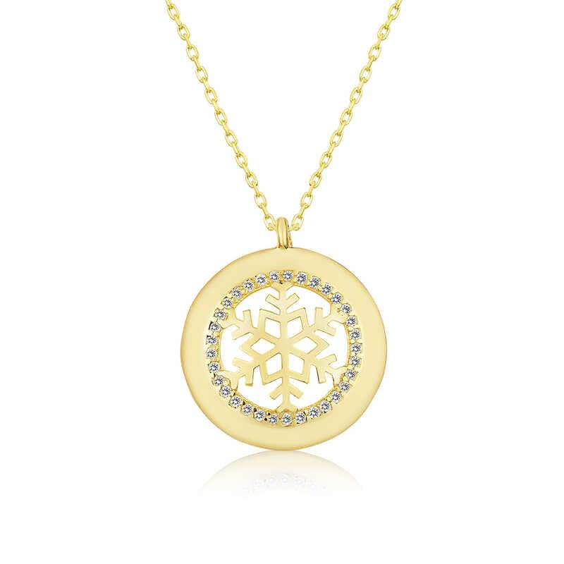 Silver Gold Snowflake Women's Necklace