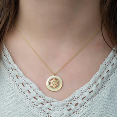 Silver Gold Snowflake Women's Necklace