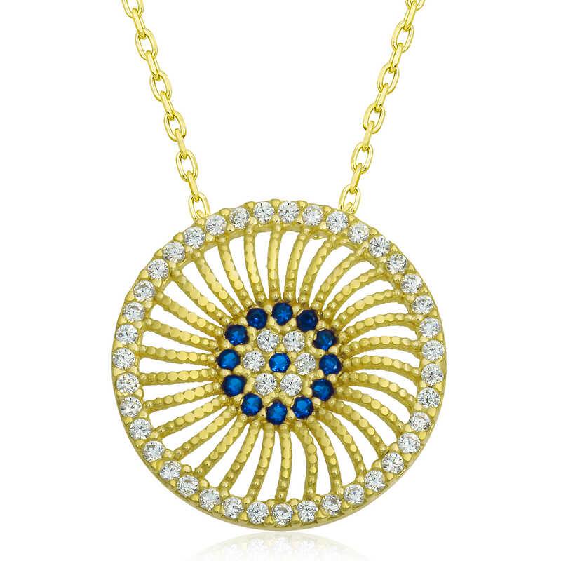 Silver Gold Evil Eye Women's Necklace