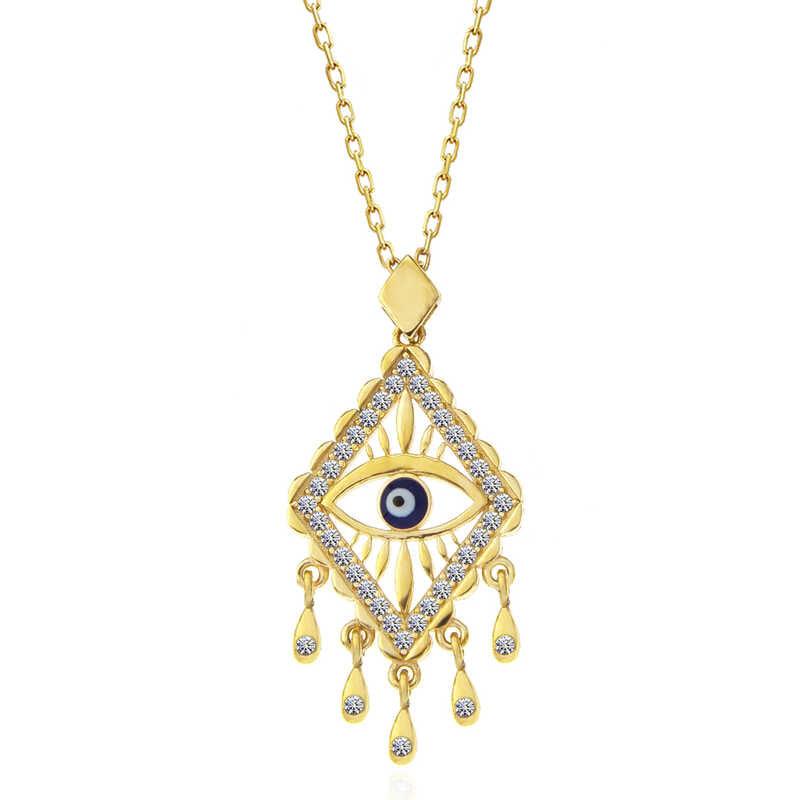 Silver Gold Evil Eye Women's Necklace