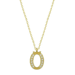 Silver Gold Letter O Women's Necklace
