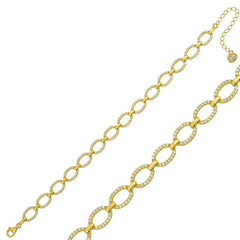 Bracelet femme en argent et or avec pierre ovale