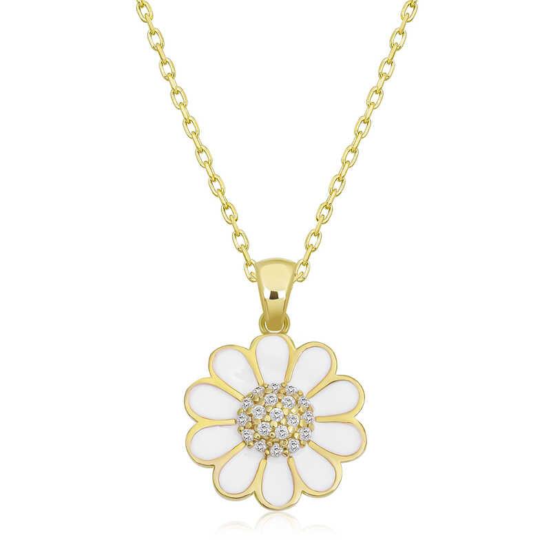 Silver Gold Daisy Women's Necklace