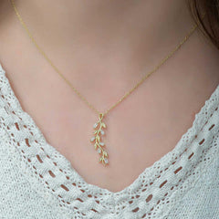 Silver Gold Ivy Women's Necklace