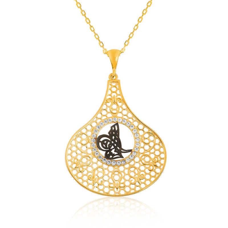 Collier Tugra pour femme en argent et or