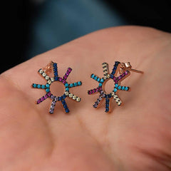 Silver Sun Mix Women's Earrings