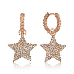 Silver Hoop Star Women's Earring 