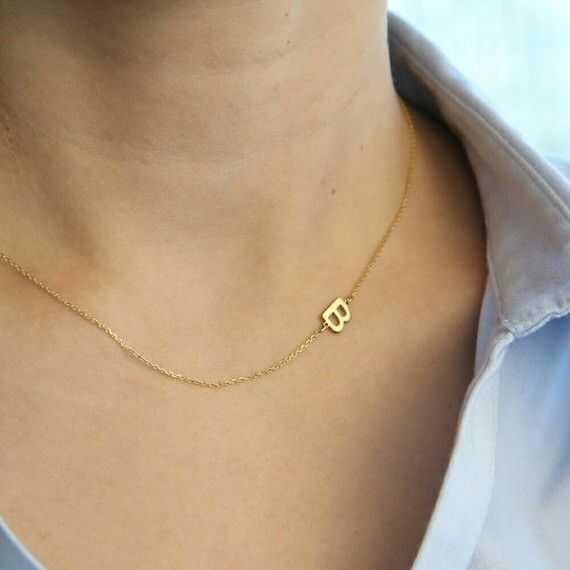 Silver Letter Women's Necklace