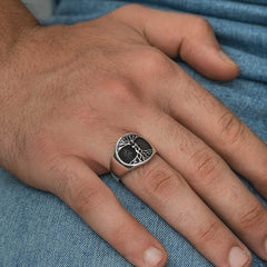 Silver Tree of Life Men's Ring