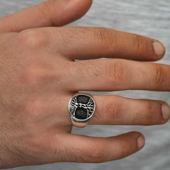 Silver Tree of Life Men's Ring
