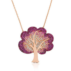 Collier pour femme en argent avec arbre de vie