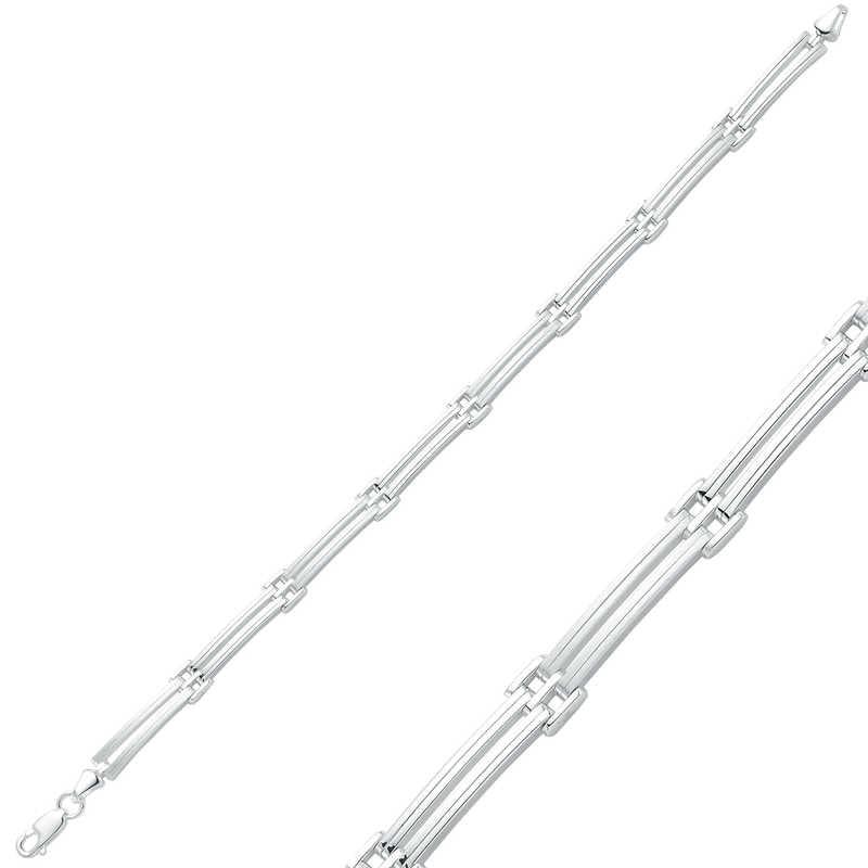 Silver Two Row Men's Bracelet