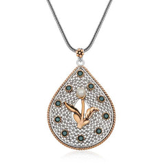 Silver Pearl Flower Authentic Women's Necklace