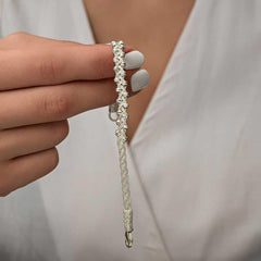 Silver Kazaziye Knit Bracelet
