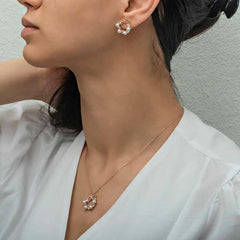 Silver Pearl Ribbon Women Set