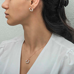 Silver Pearl Ribbon Women Set