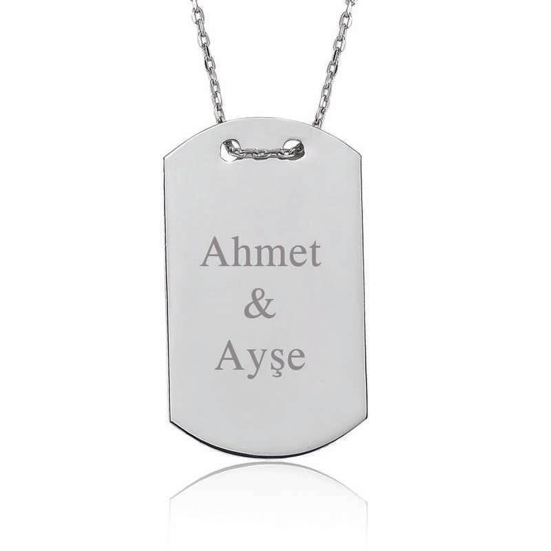 Silver Named Soldier Tag Women's Necklace