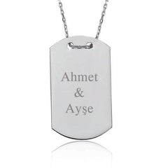 Silver Named Soldier Tag Women's Necklace
