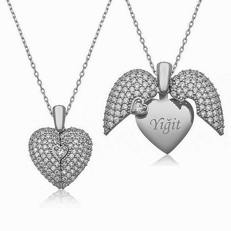 Silver Secret in My Heart Necklace