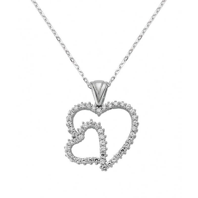 Silver Heart Necklace for Women