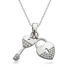 Silver Key to My Heart Necklace