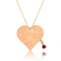 Silver Heart Love Words Necklace for Women