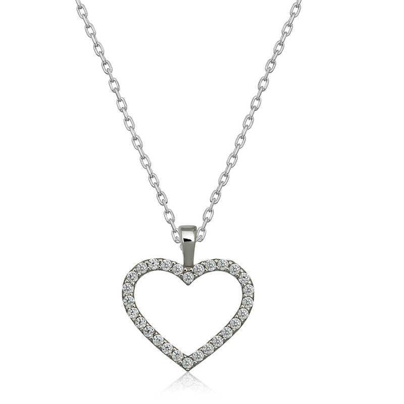 Collier cœur en argent pour femme