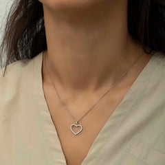 Collier cœur en argent pour femme