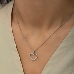 Collier cœur en argent pour femme
