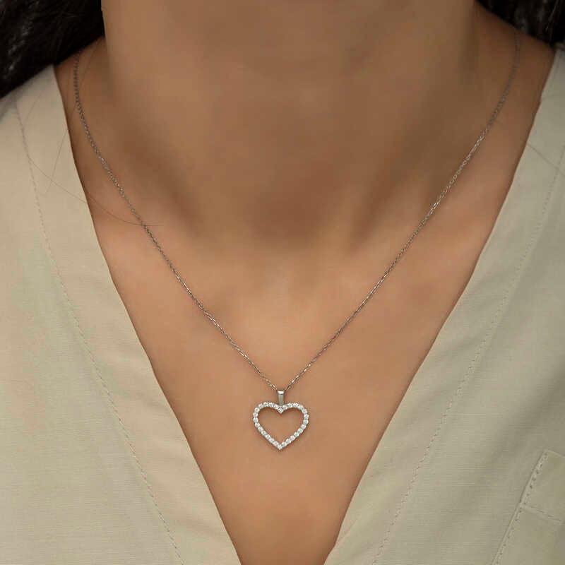 Collier cœur en argent pour femme
