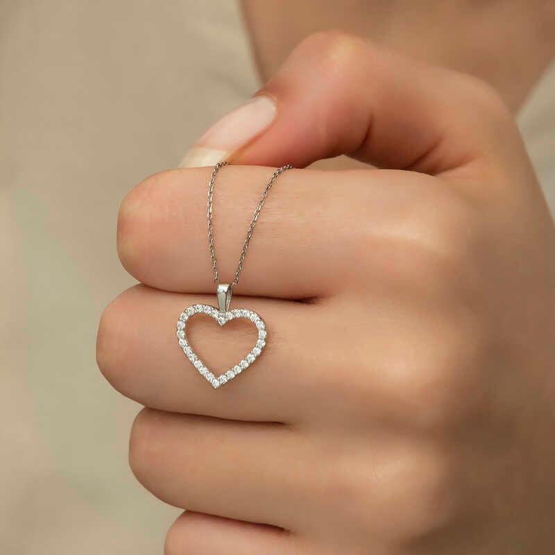 Collier cœur en argent pour femme