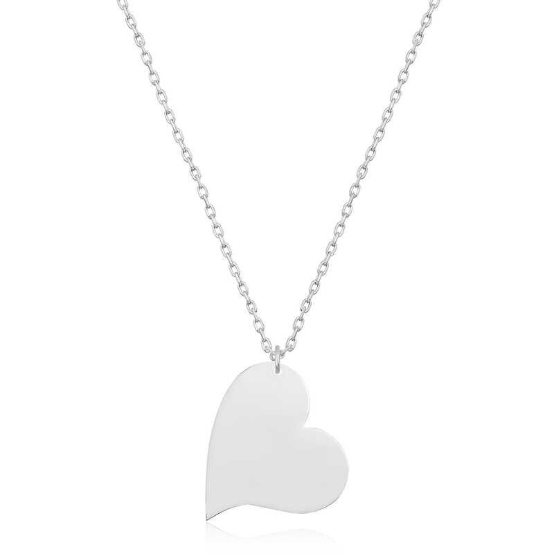 Collier cœur en argent pour femme